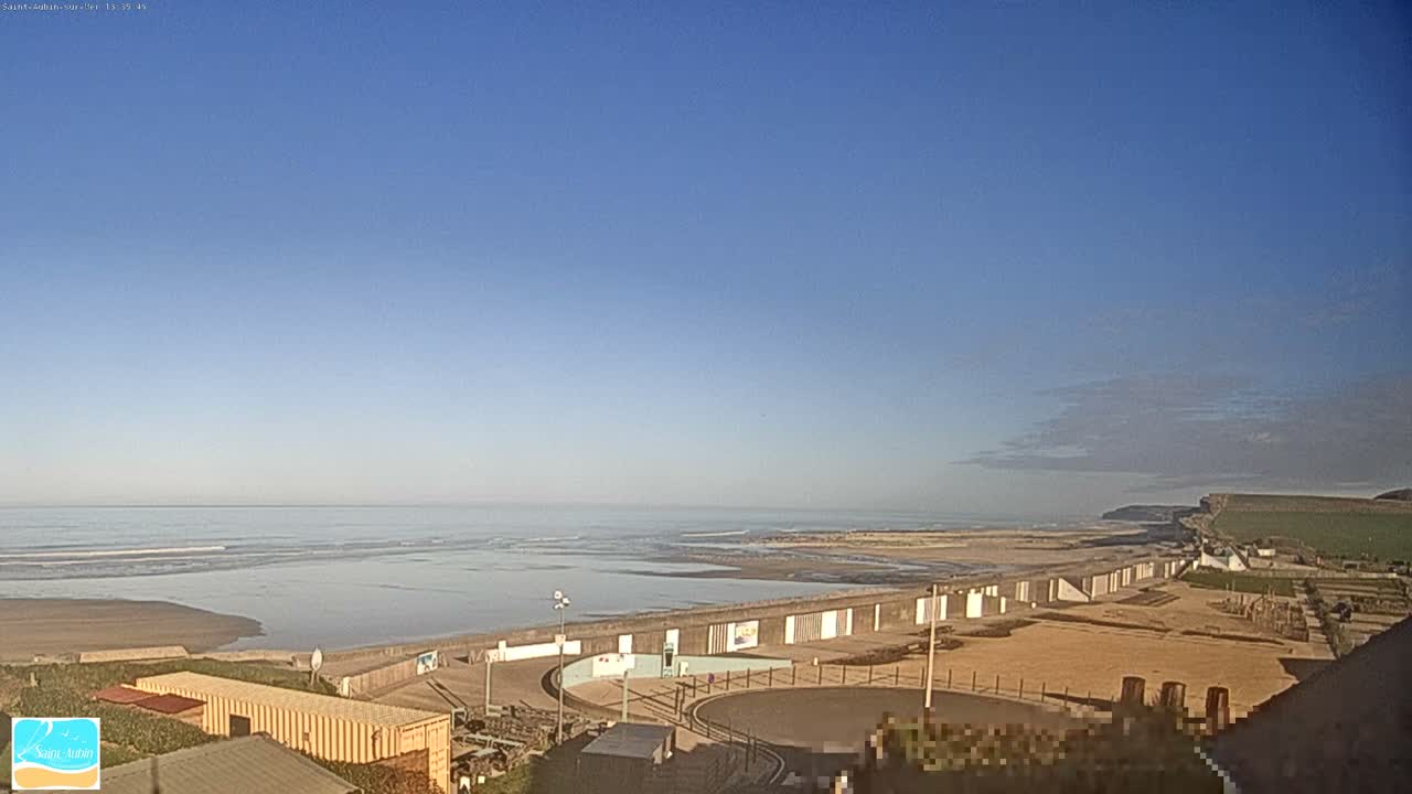 (Seine-Maritime), Saint-Aubin-sur-Mer Coast Live Cam - Dieppe, Seine-Maritime, Normandie, France