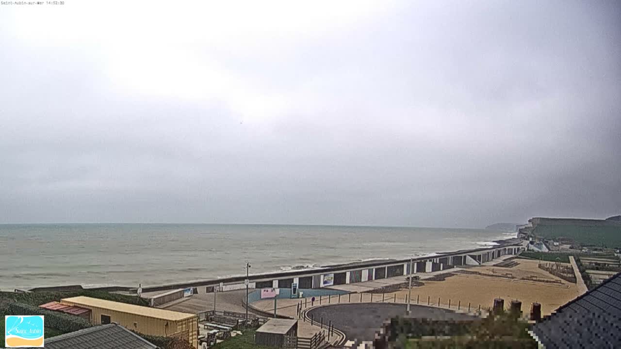 (Seine-Maritime), Saint-Aubin-sur-Mer Coast Live Cam - Dieppe, Seine-Maritime, Normandie, France