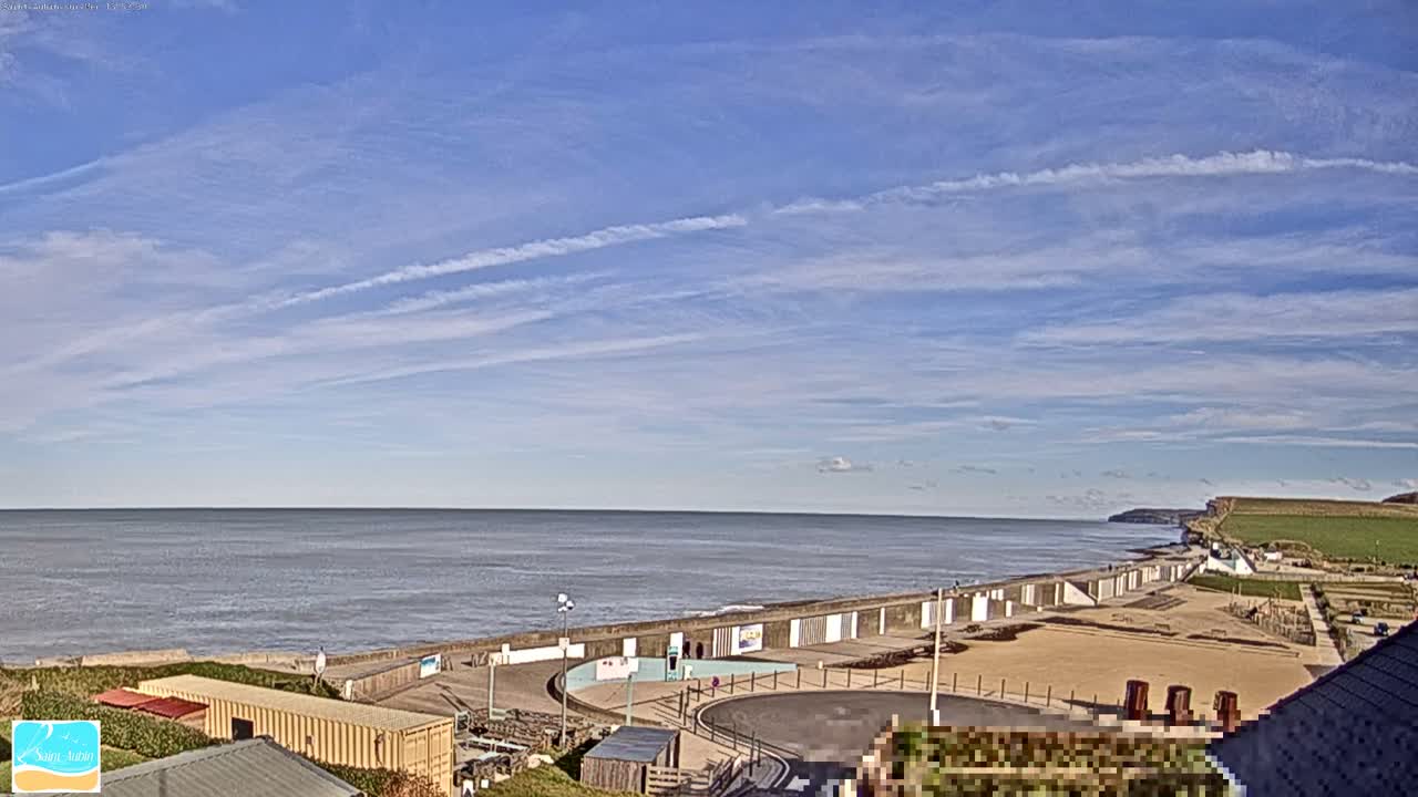(Seine-Maritime), Saint-Aubin-sur-Mer Coast Live Cam - Dieppe, Seine-Maritime, Normandie, France