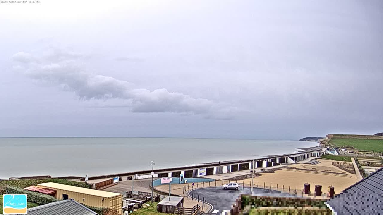 (Seine-Maritime), Saint-Aubin-sur-Mer Coast Live Cam - Dieppe, Seine-Maritime, Normandie, France