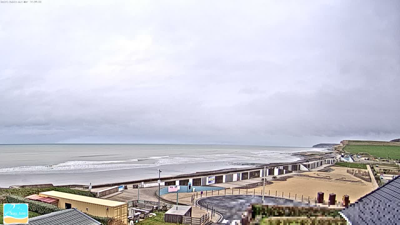 (Seine-Maritime), Saint-Aubin-sur-Mer Coast Live Cam - Dieppe, Seine-Maritime, Normandie, France