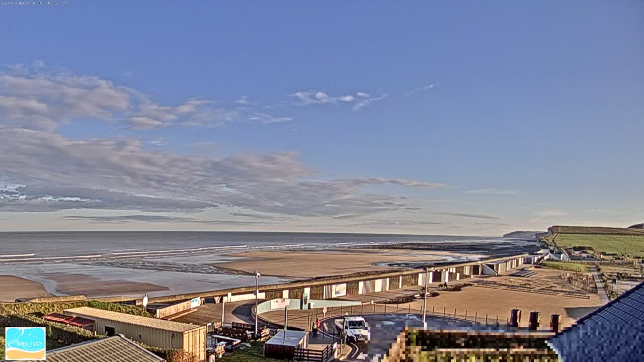 (Seine-Maritime), Saint-Aubin-sur-Mer Coast Live Cam - Dieppe, Seine-Maritime, Normandie, France