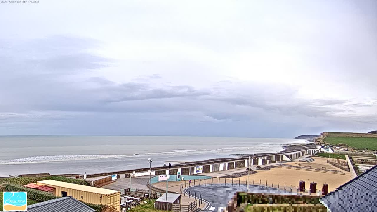 (Seine-Maritime), Saint-Aubin-sur-Mer Coast Live Cam - Dieppe, Seine-Maritime, Normandie, France