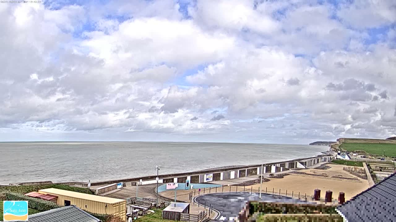 (Seine-Maritime), Saint-Aubin-sur-Mer Coast Live Cam - Dieppe, Seine-Maritime, Normandie, France