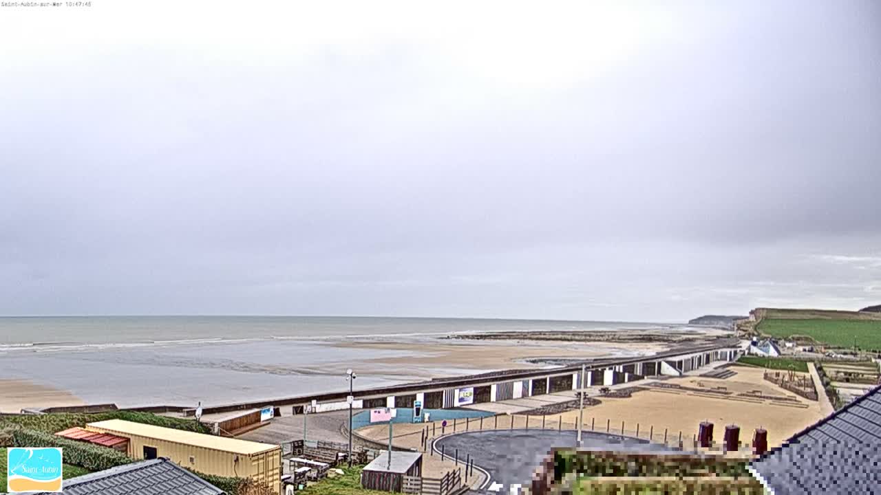 (Seine-Maritime), Saint-Aubin-sur-Mer Coast Live Cam - Dieppe, Seine-Maritime, Normandie, France