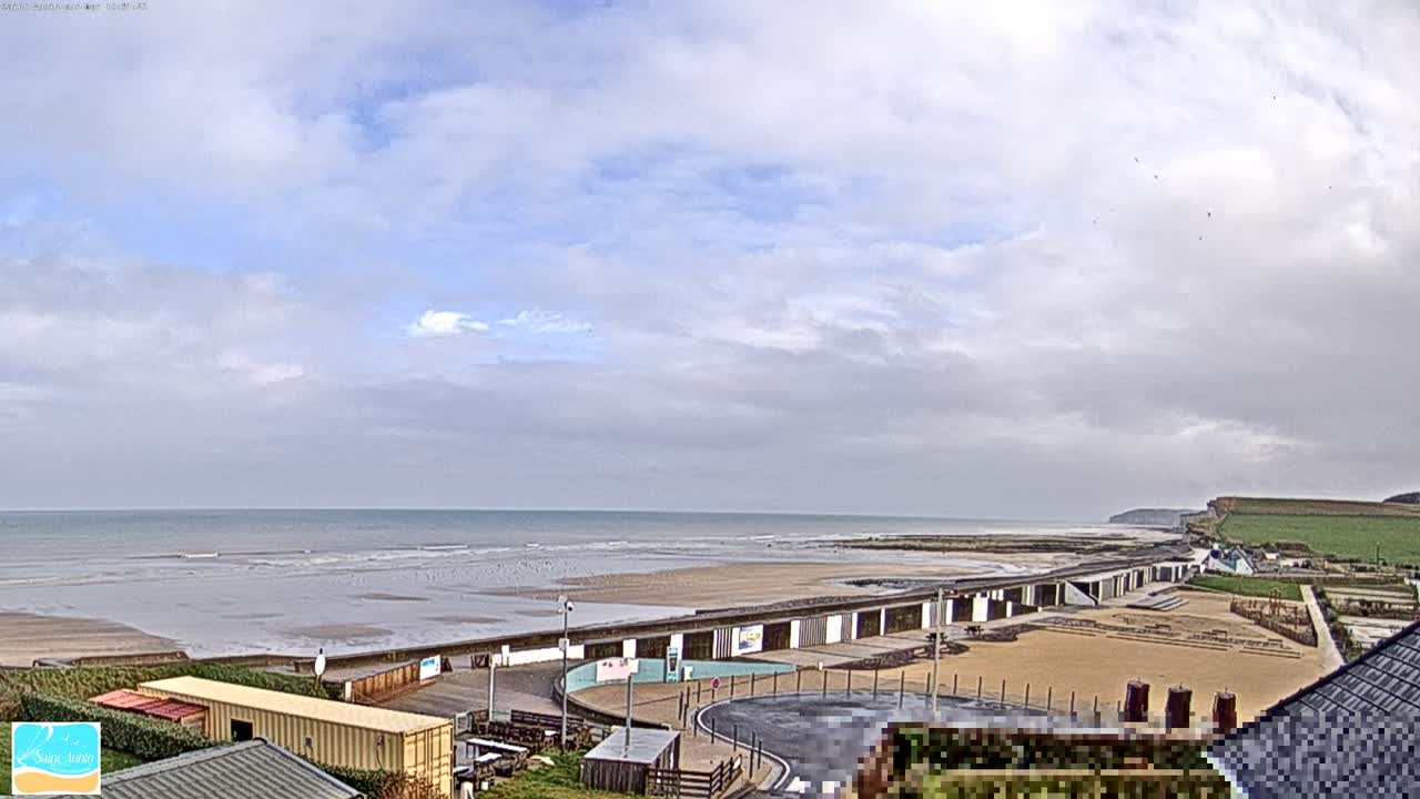 (Seine-Maritime), Saint-Aubin-sur-Mer Coast Live Cam - Dieppe, Seine-Maritime, Normandie, France