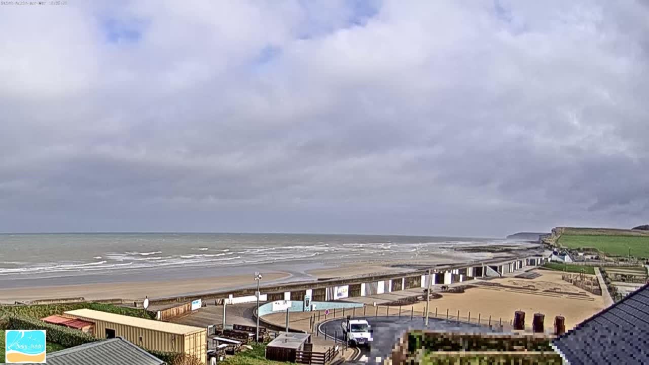(Seine-Maritime), Saint-Aubin-sur-Mer Coast Live Cam - Dieppe, Seine-Maritime, Normandie, France