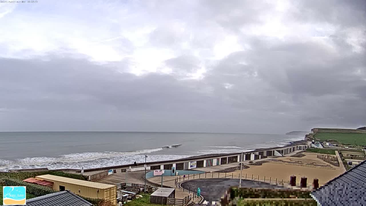 (Seine-Maritime), Saint-Aubin-sur-Mer Coast Live Cam - Dieppe, Seine-Maritime, Normandie, France