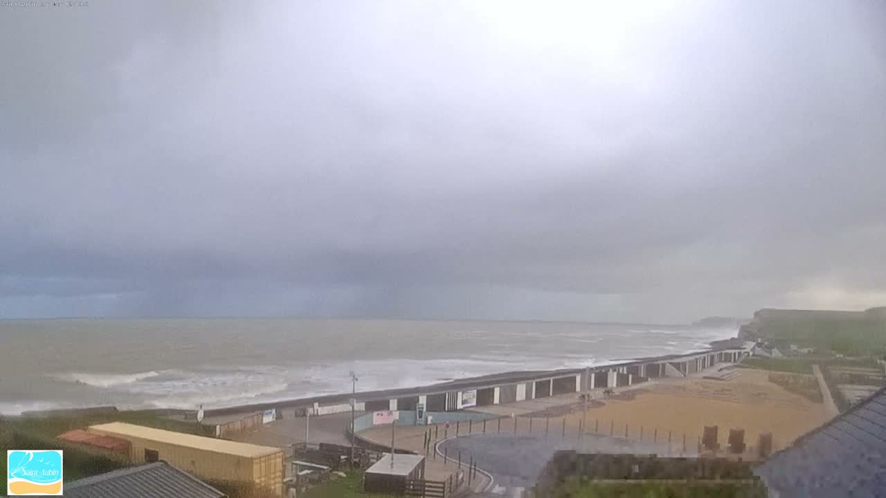 (Seine-Maritime), Saint-Aubin-sur-Mer Coast Live Cam - Dieppe, Seine-Maritime, Normandie, France