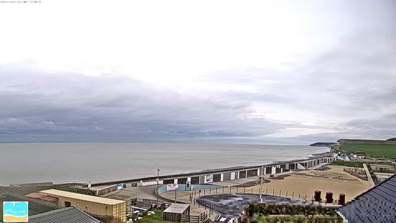 (Seine-Maritime), Saint-Aubin-sur-Mer Coast Live Cam - Dieppe, Seine-Maritime, Normandie, France