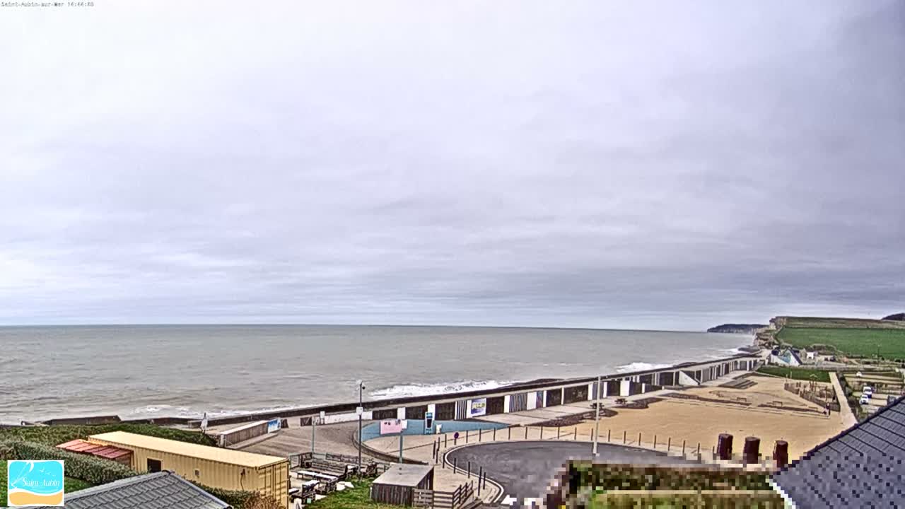 (Seine-Maritime), Saint-Aubin-sur-Mer Coast Live Cam - Dieppe, Seine-Maritime, Normandie, France