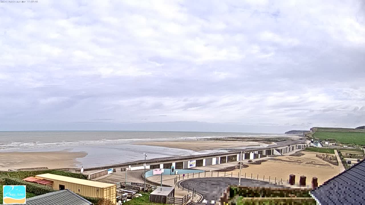 (Seine-Maritime), Saint-Aubin-sur-Mer Coast Live Cam - Dieppe, Seine-Maritime, Normandie, France