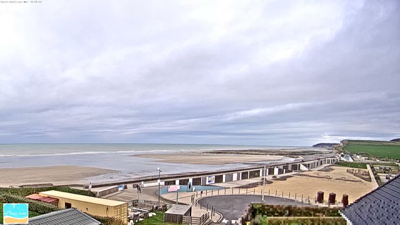 (Seine-Maritime), Saint-Aubin-sur-Mer Coast Live Cam - Dieppe, Seine-Maritime, Normandie, France