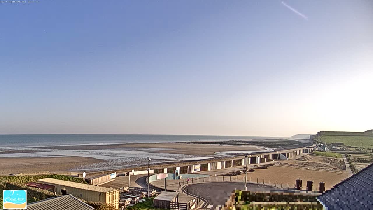 (Seine-Maritime), Saint-Aubin-sur-Mer Coast Live Cam - Dieppe, Seine-Maritime, Normandie, France
