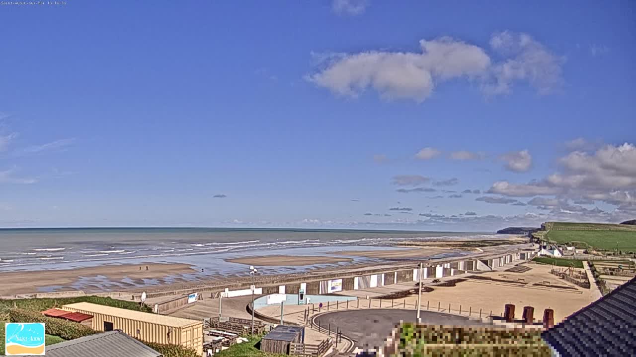(Seine-Maritime), Saint-Aubin-sur-Mer Coast Live Cam - Dieppe, Seine-Maritime, Normandie, France