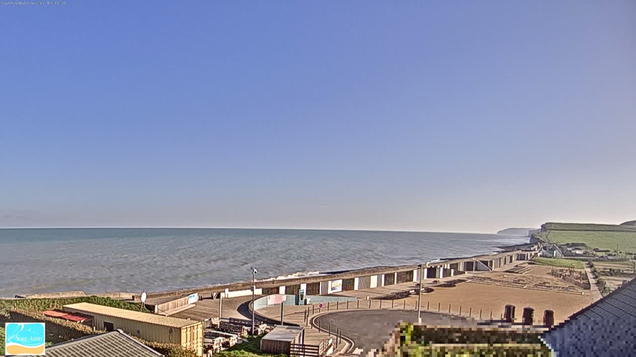 (Seine-Maritime), Saint-Aubin-sur-Mer Coast Live Cam - Dieppe, Seine-Maritime, Normandie, France