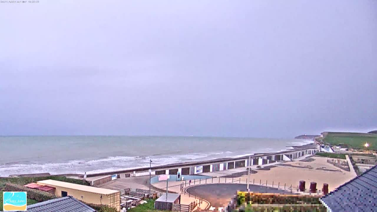 (Seine-Maritime), Saint-Aubin-sur-Mer Coast Live Cam - Dieppe, Seine-Maritime, Normandie, France