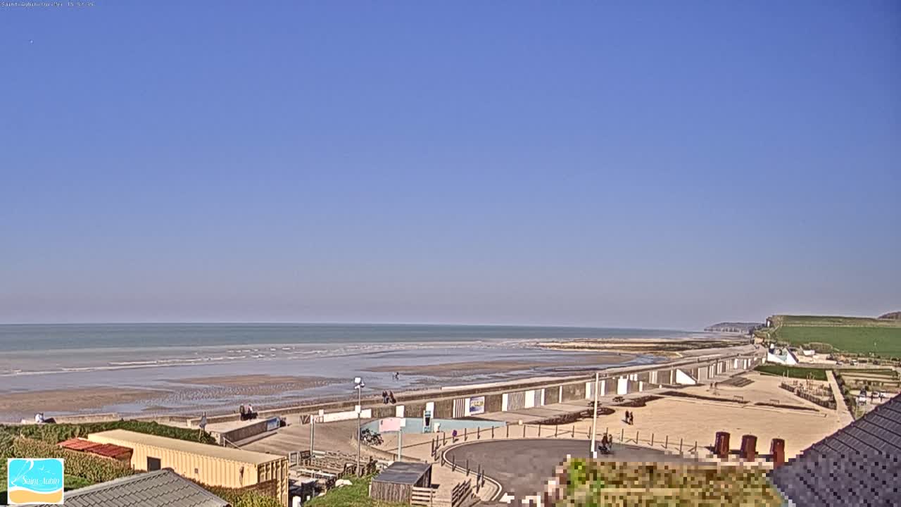 (Seine-Maritime), Saint-Aubin-sur-Mer Coast Live Cam - Dieppe, Seine-Maritime, Normandie, France