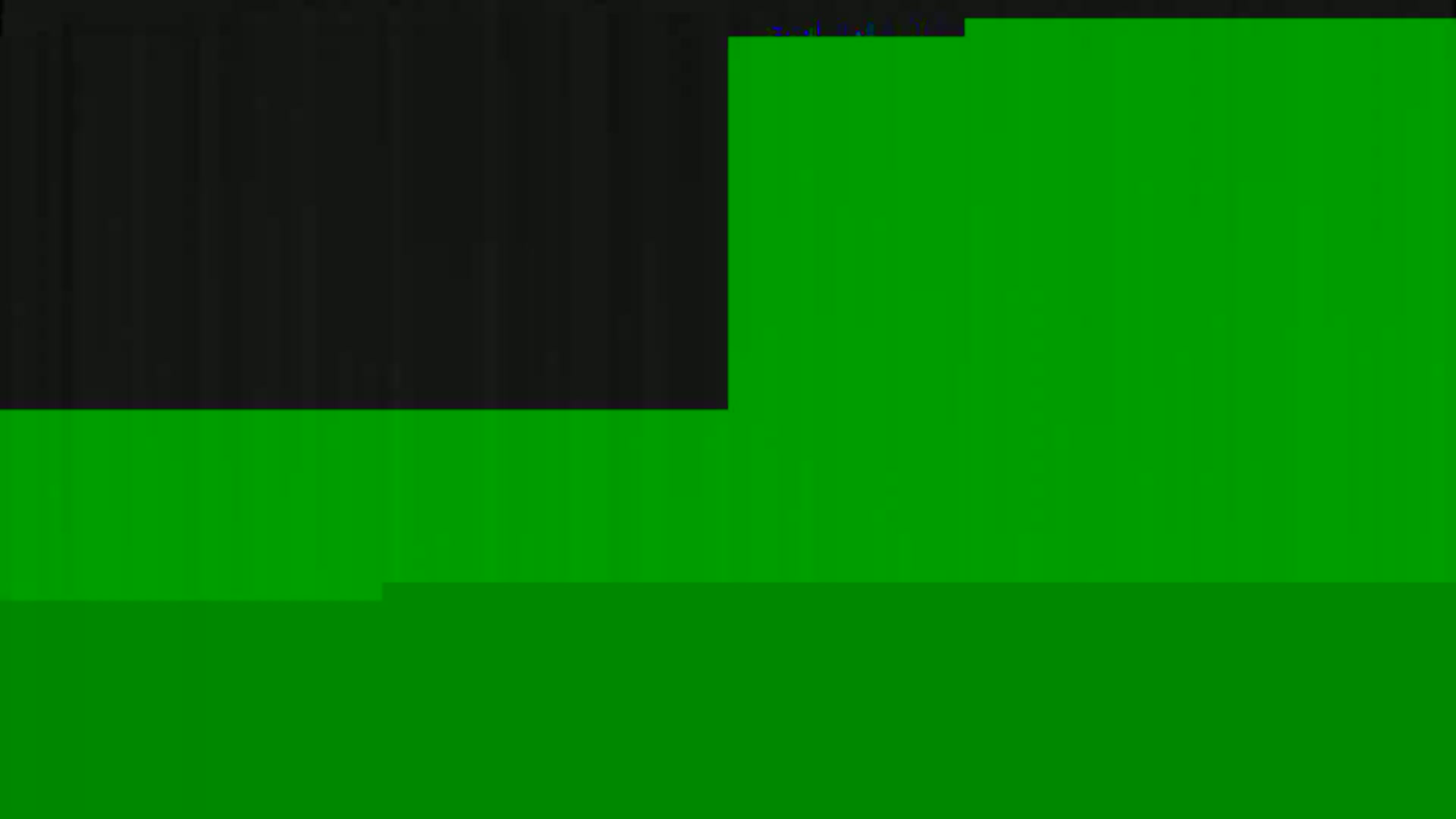 The image shows a dark-colored area at the top transitioning into a bright green area that fills the bottom of the image.