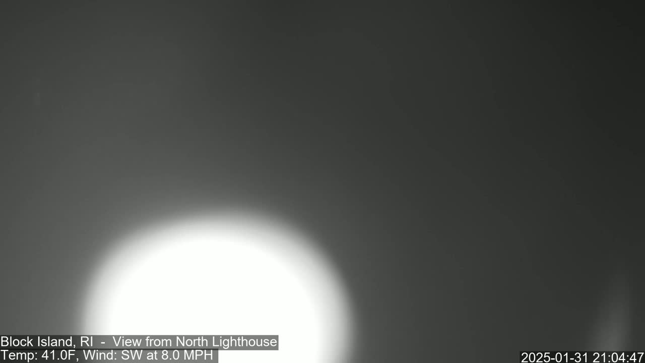 A mostly dark, blurry image shows a bright, white, circular light source in the lower center.