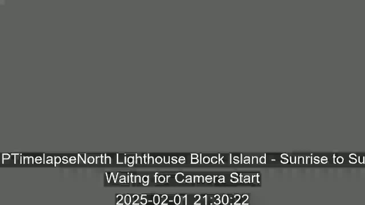 A solid dark gray screen displays a message indicating that a timelapse camera is waiting to start recording.