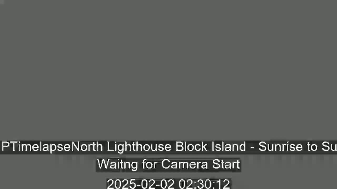 A solid gray screen displays a message indicating that a camera is waiting to start recording a timelapse.