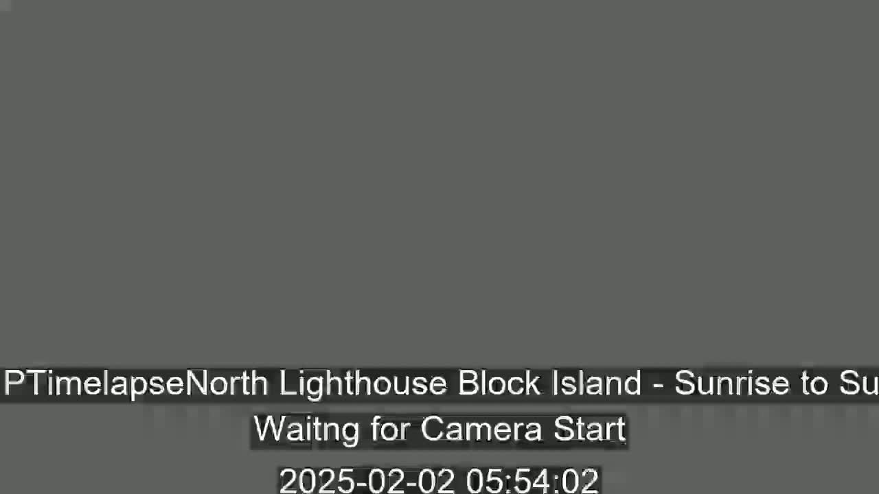 A dark gray screen displays a message indicating that a camera is waiting to start recording a timelapse.