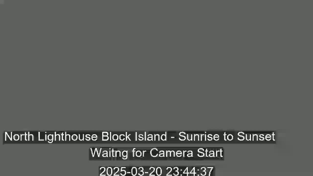 A solid dark gray screen displays a message indicating a camera is awaiting start-up.