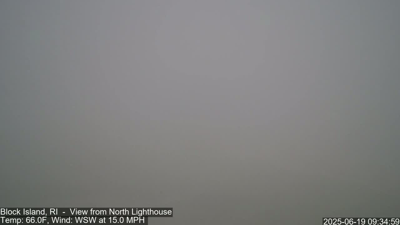 A gray, foggy scene is visible with a 15 mph wind.