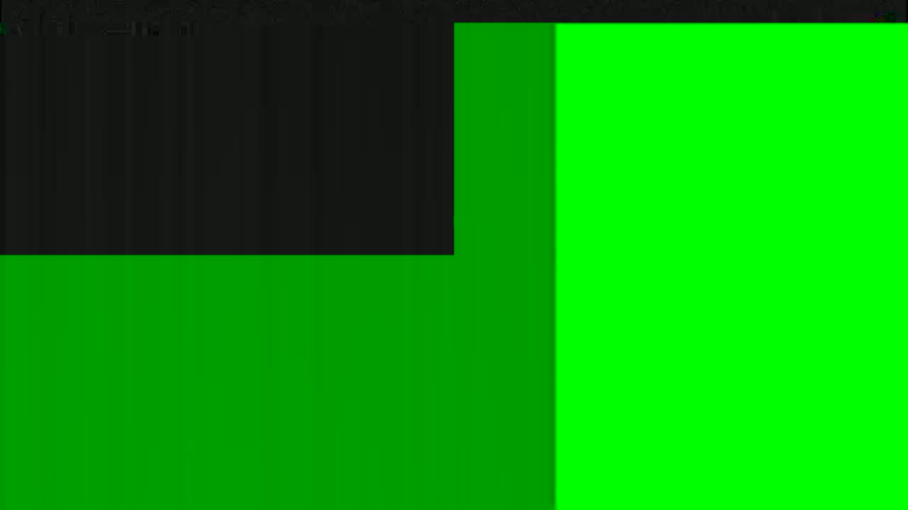 The image shows a black rectangle at the top, with green rectangles below and to the right of it.