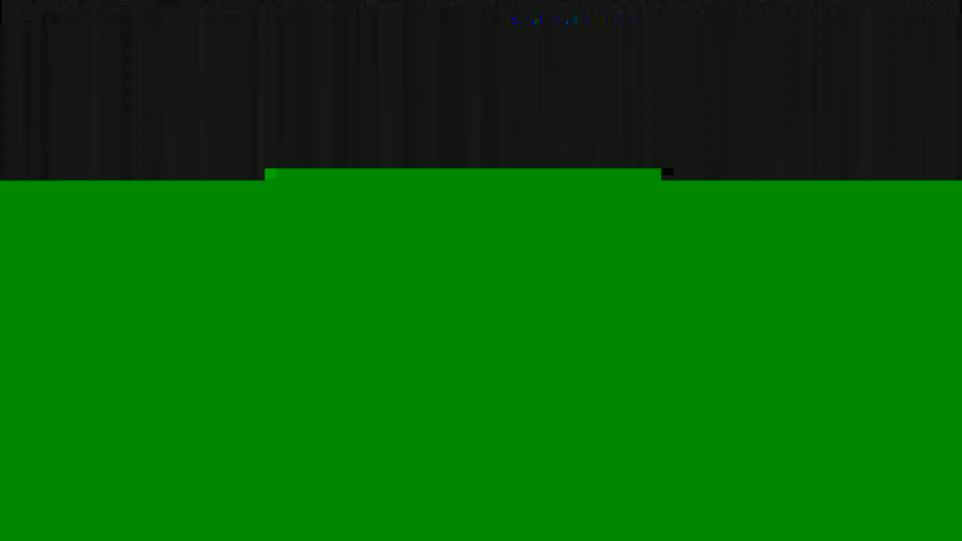 A dark-colored top section transitions to a solid green bottom section.