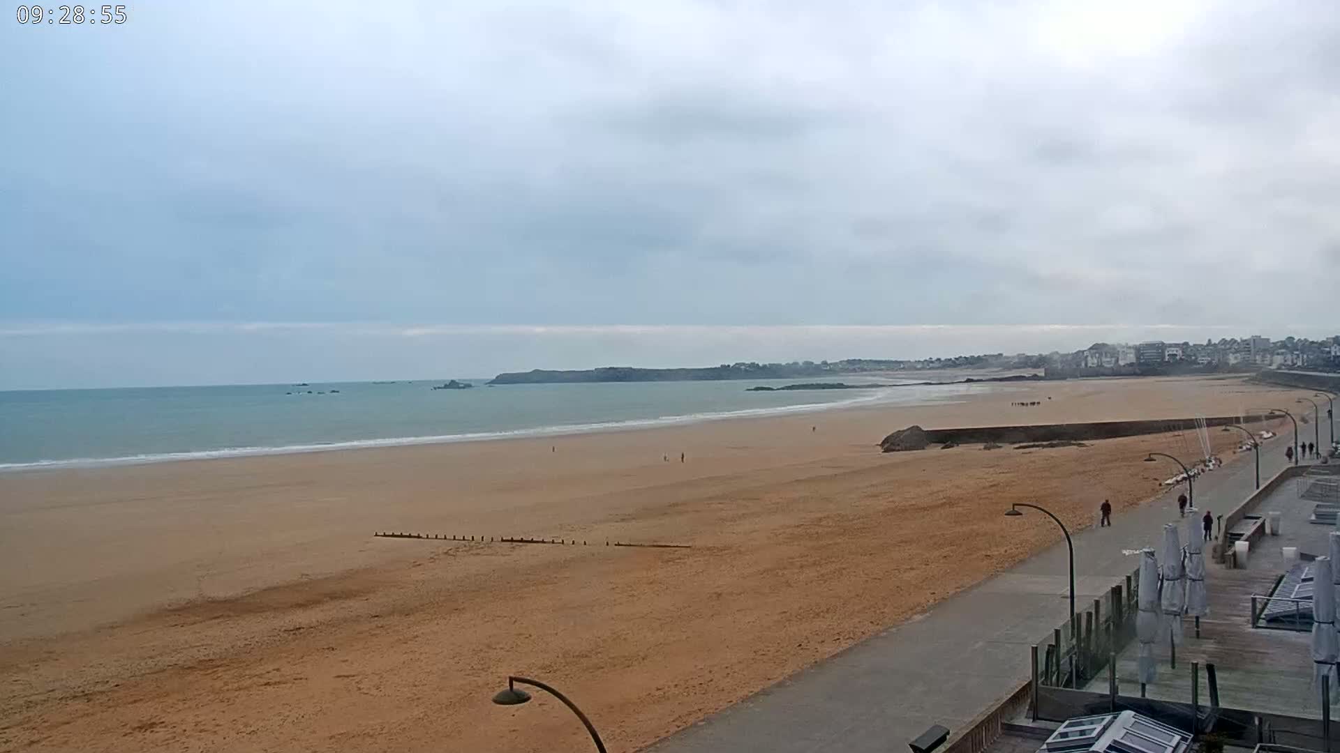 Saint-Malo - Plage de La Hoguette Beach Live Cam - Saint-Malo, Ille-et-Vilaine, Bretagne, France