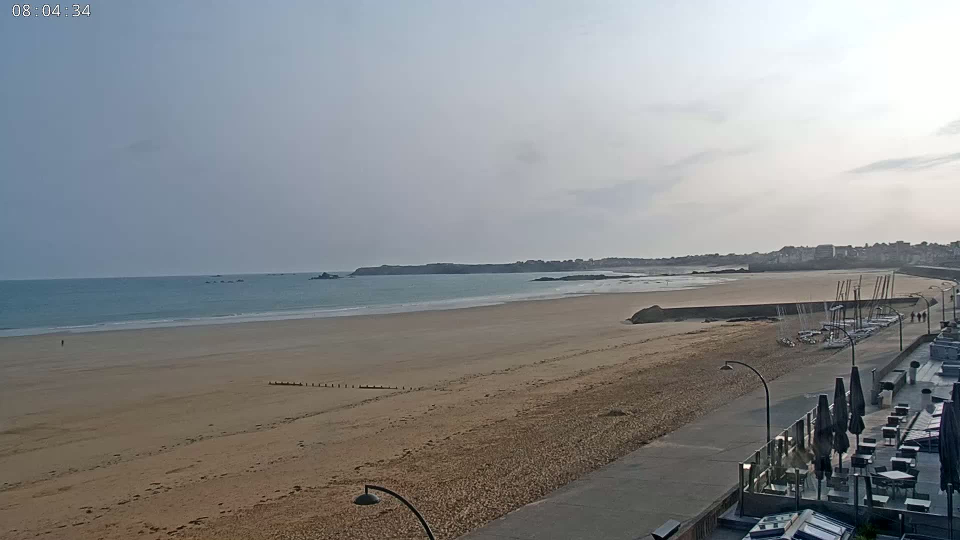 Saint-Malo - Plage de La Hoguette Beach Live Cam - Saint-Malo, Ille-et-Vilaine, Bretagne, France