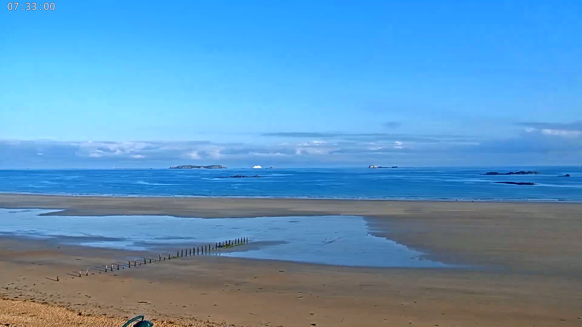 Saint-Malo - Plage de La Hoguette Beach Live Cam - Saint-Malo, Ille-et-Vilaine, Bretagne, France