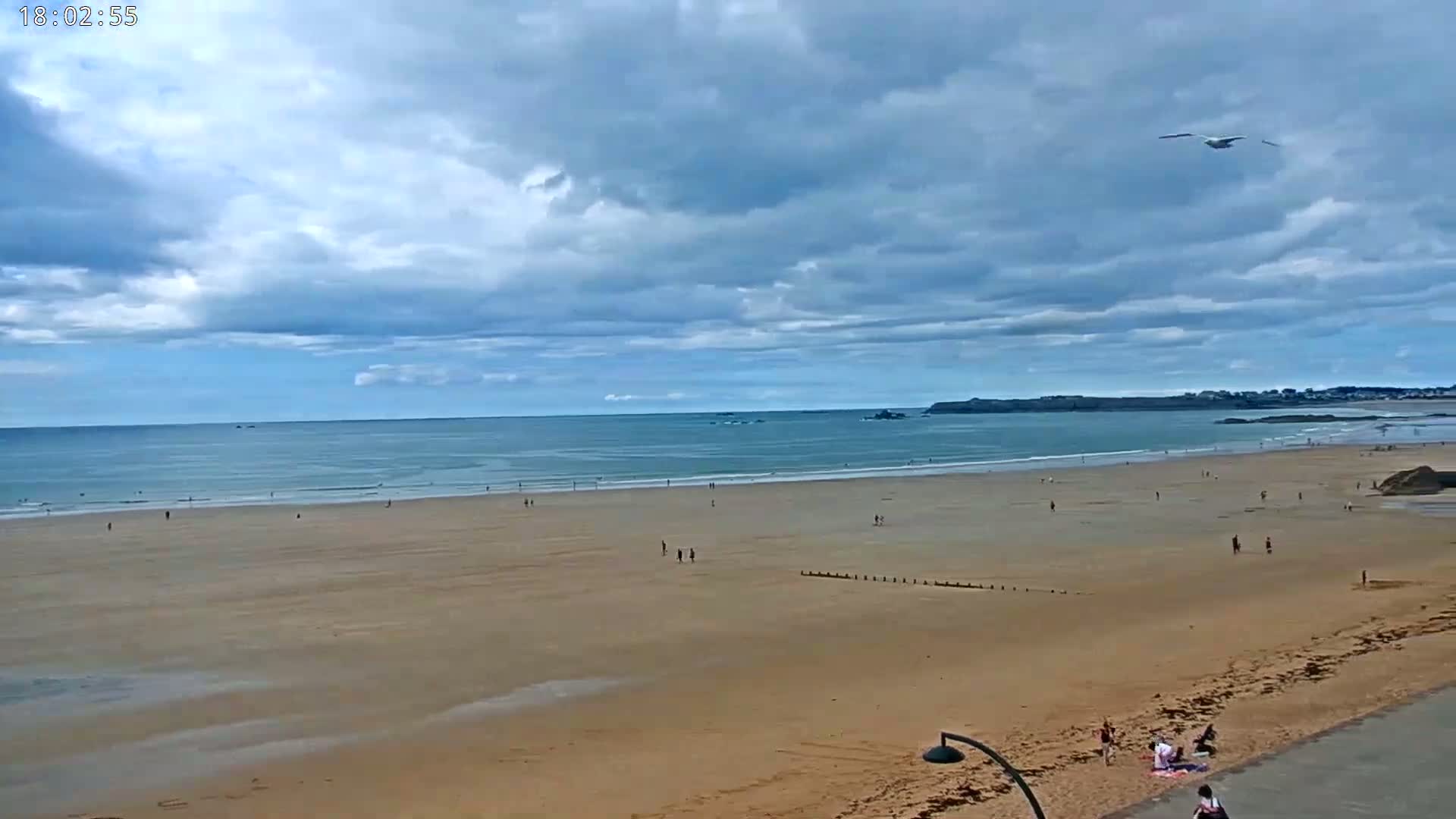 Saint-Malo - Plage de La Hoguette Beach Live Cam - Saint-Malo, Ille-et-Vilaine, Bretagne, France