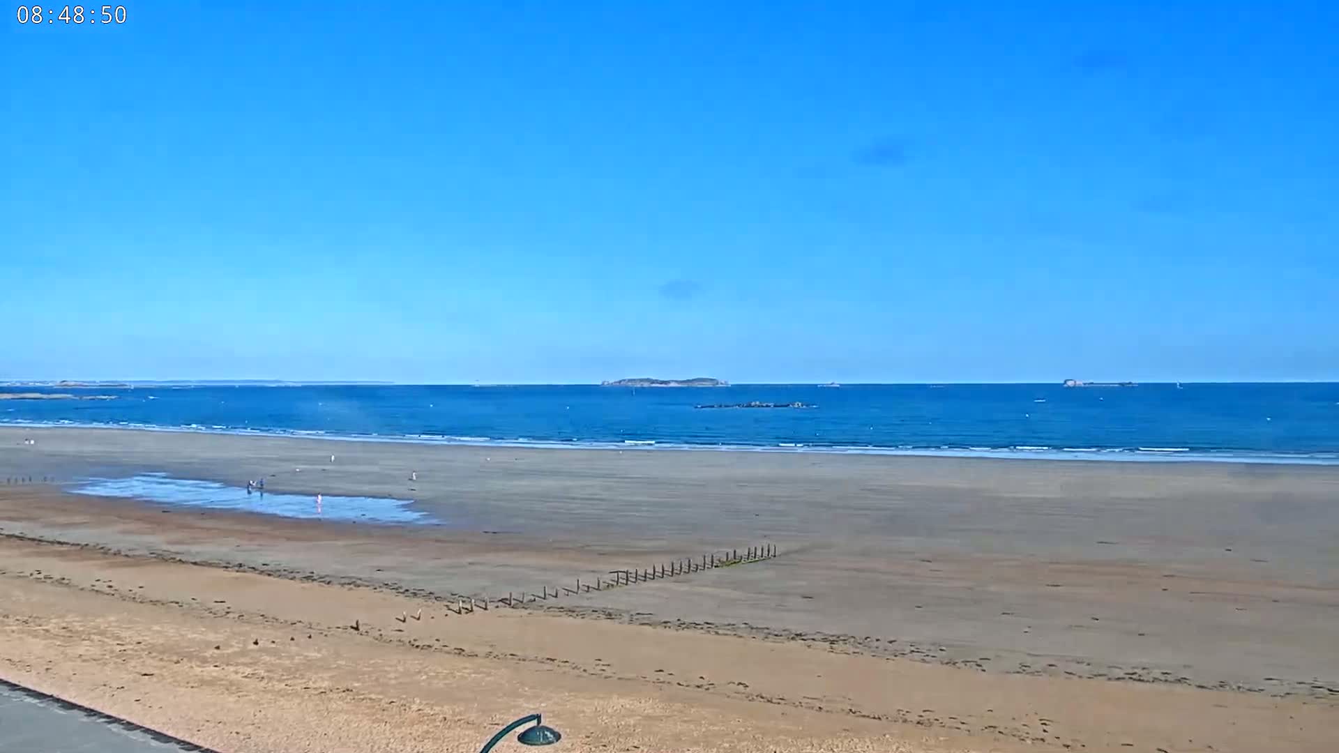 Saint-Malo - Plage de La Hoguette Beach Live Cam - Saint-Malo, Ille-et-Vilaine, Bretagne, France