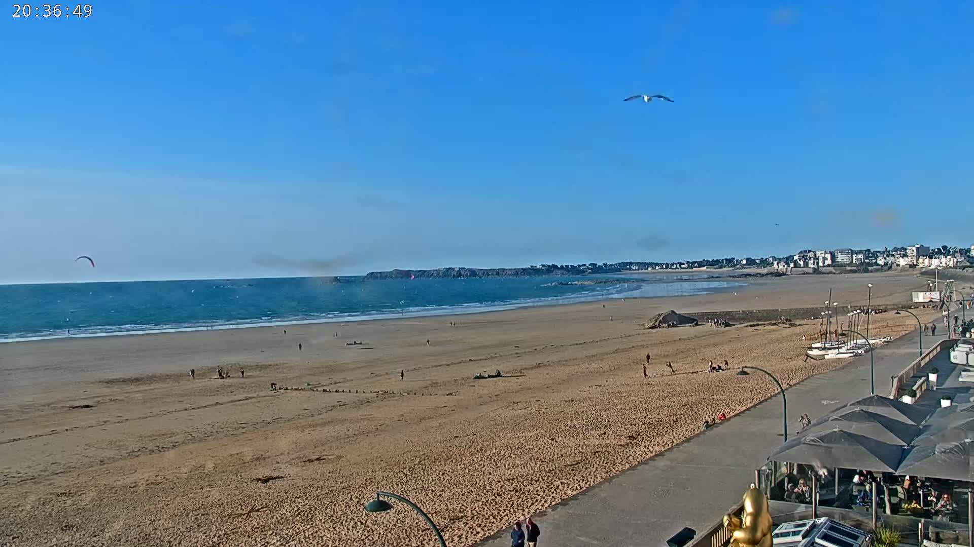 Saint-Malo - Plage de La Hoguette Beach Live Cam - Saint-Malo, Ille-et-Vilaine, Bretagne, France