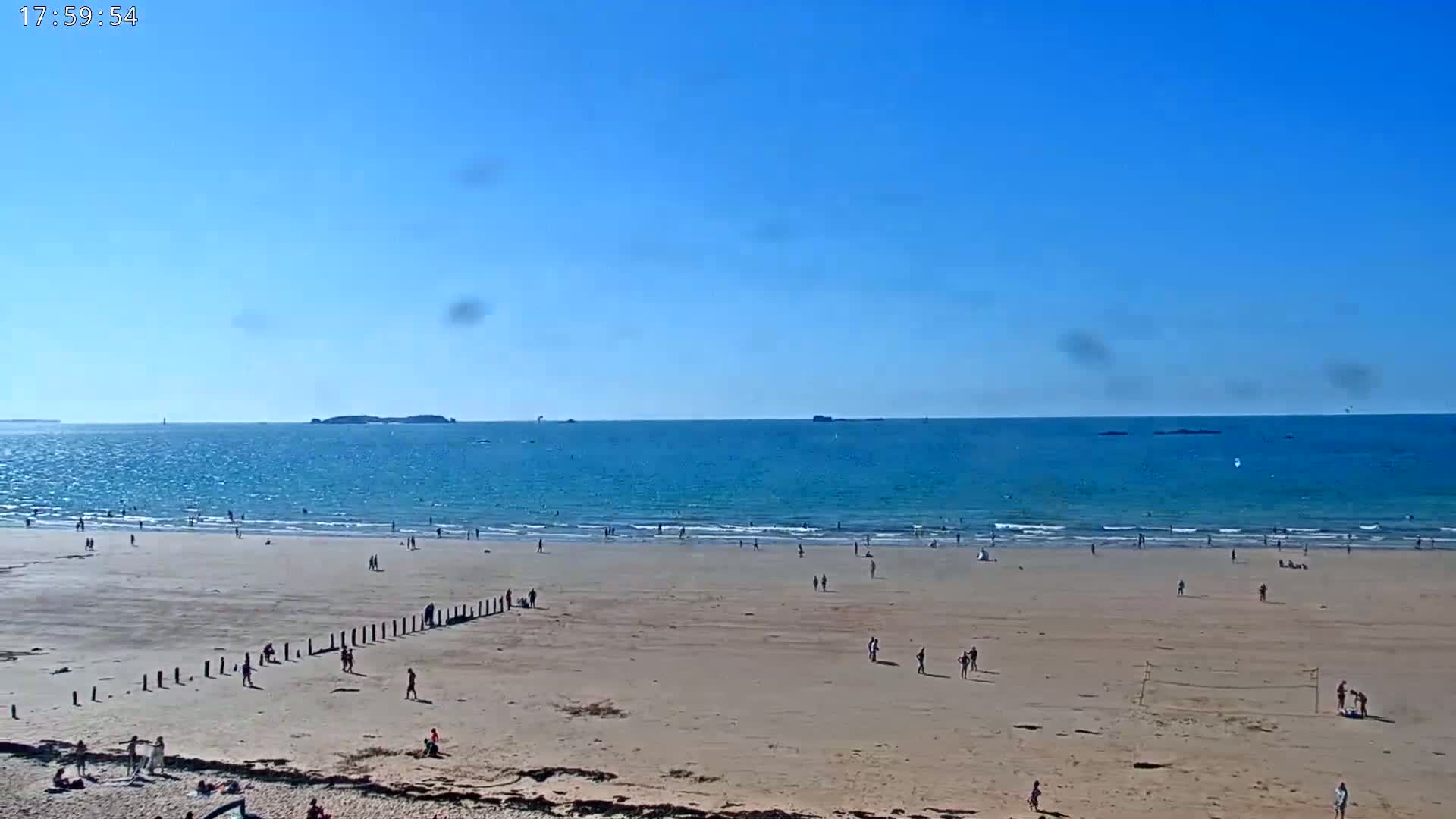 Saint-Malo - Plage de La Hoguette Beach Live Cam - Saint-Malo, Ille-et-Vilaine, Bretagne, France