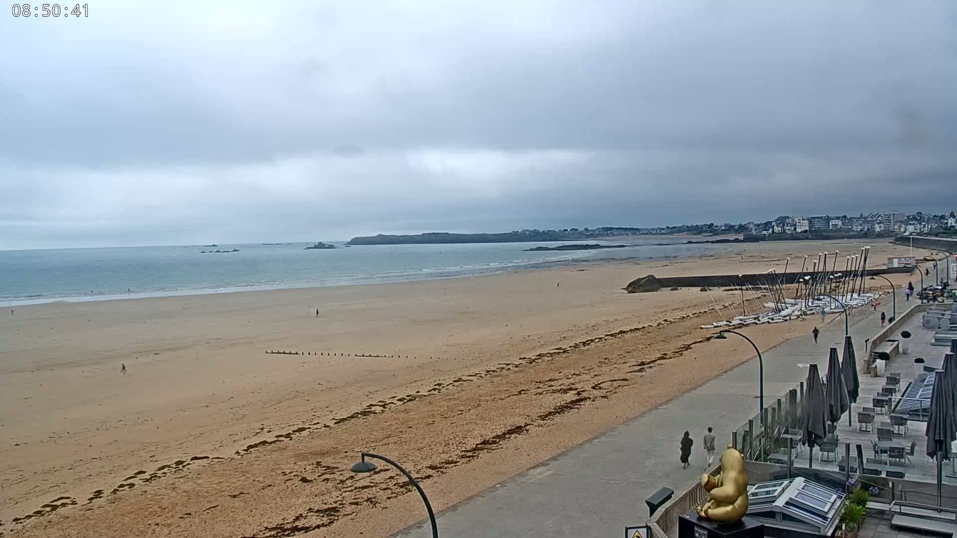 Saint-Malo - Plage de La Hoguette Beach Live Cam - Saint-Malo, Ille-et-Vilaine, Bretagne, France