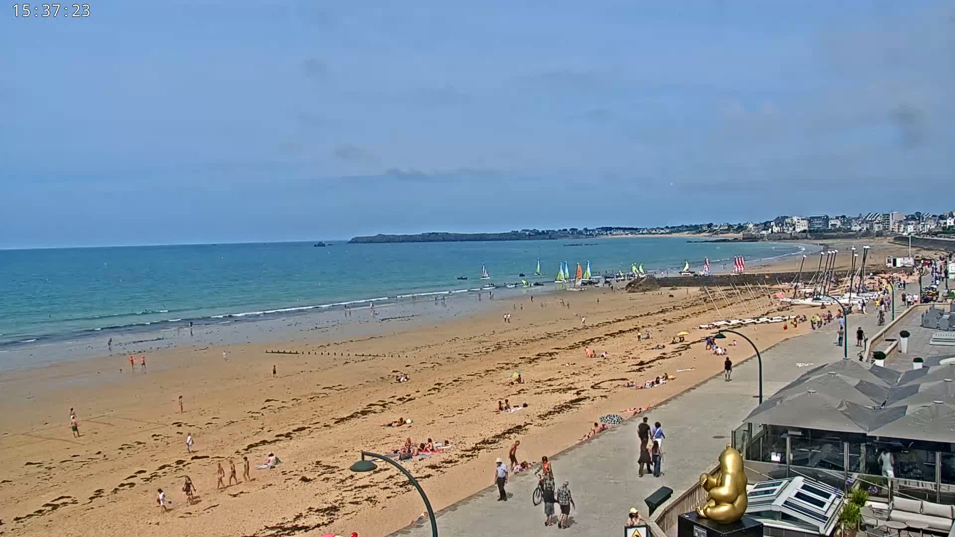 Saint-Malo - Plage de La Hoguette Beach Live Cam - Saint-Malo, Ille-et-Vilaine, Bretagne, France