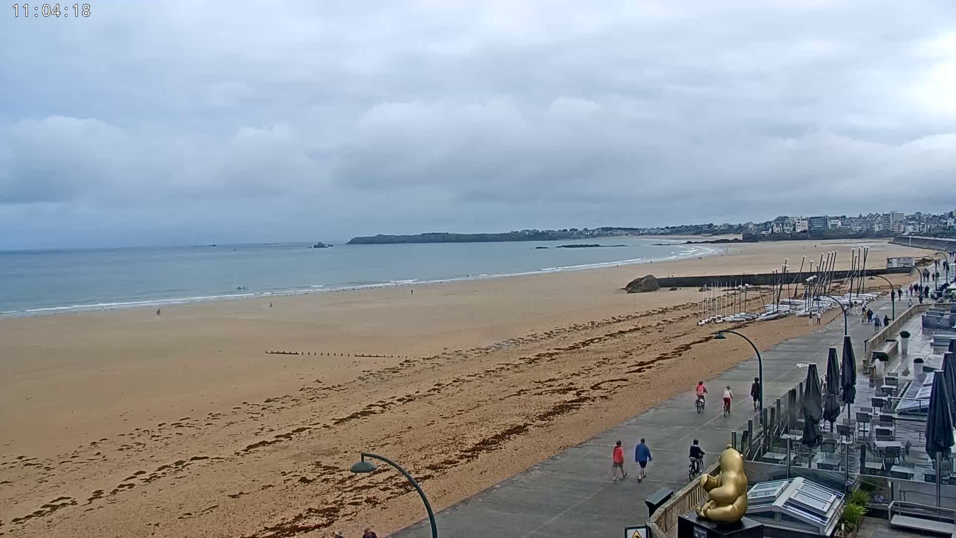 Saint-Malo - Plage de La Hoguette Beach Live Cam - Saint-Malo, Ille-et-Vilaine, Bretagne, France