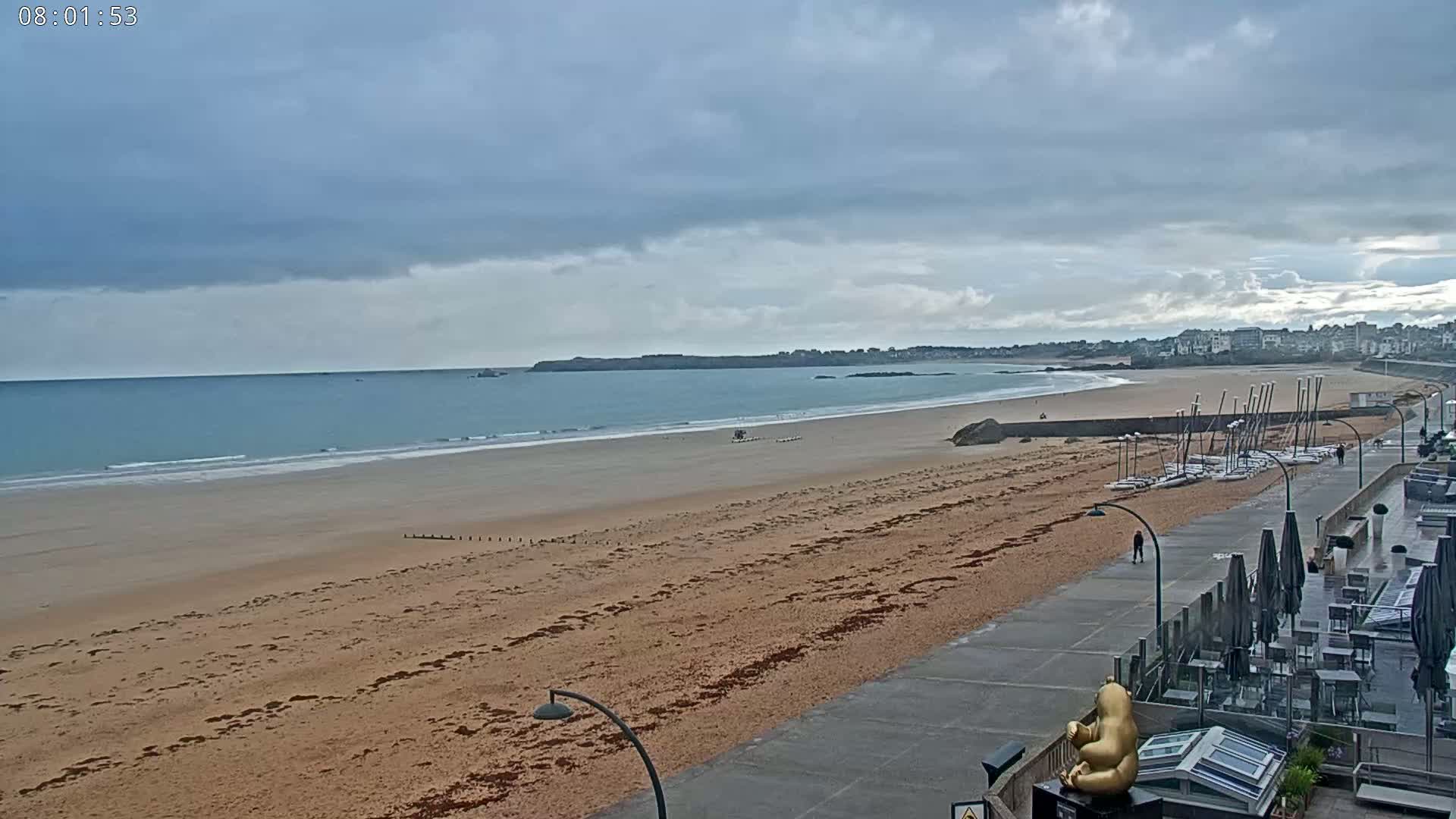 Saint-Malo - Plage de La Hoguette Beach Live Cam - Saint-Malo, Ille-et-Vilaine, Bretagne, France