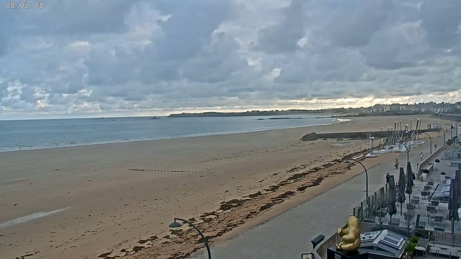 Saint-Malo - Plage de La Hoguette Beach Live Cam - Saint-Malo, Ille-et-Vilaine, Bretagne, France