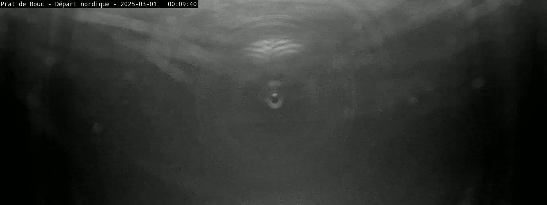A blurry, dark gray image shows an indistinct object in the center, possibly underwater or in low-visibility conditions.