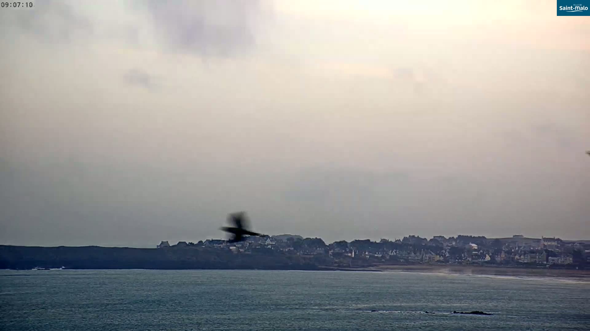 Saint-Malo City & Beach View Skyline Live Cam - Saint-Malo, Ille-et-Vilaine, Bretagne, France