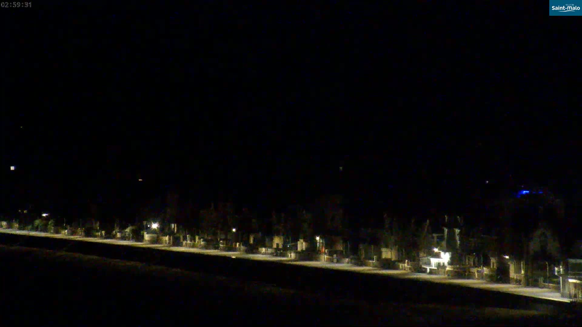 Saint-Malo City & Beach View Skyline Live Cam - Saint-Malo, Ille-et-Vilaine, Bretagne, France