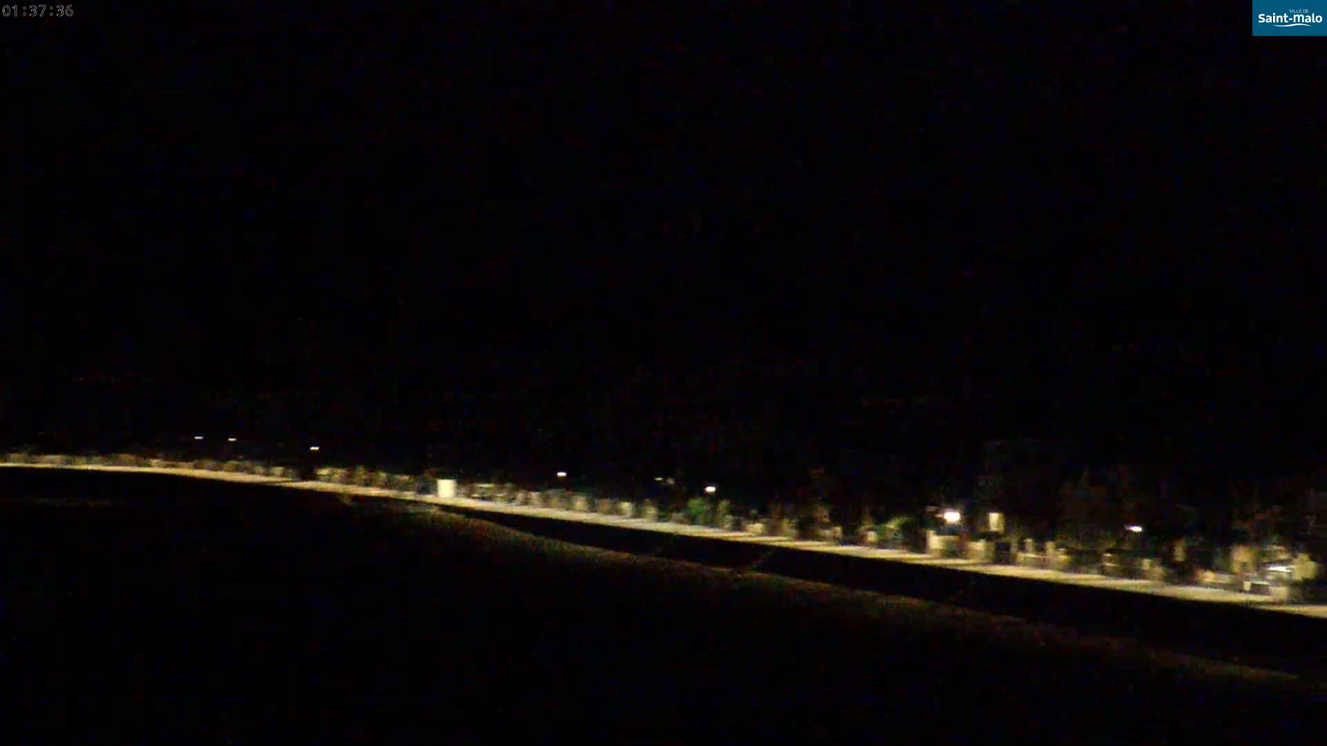 Saint-Malo City & Beach View Skyline Live Cam - Saint-Malo, Ille-et-Vilaine, Bretagne, France