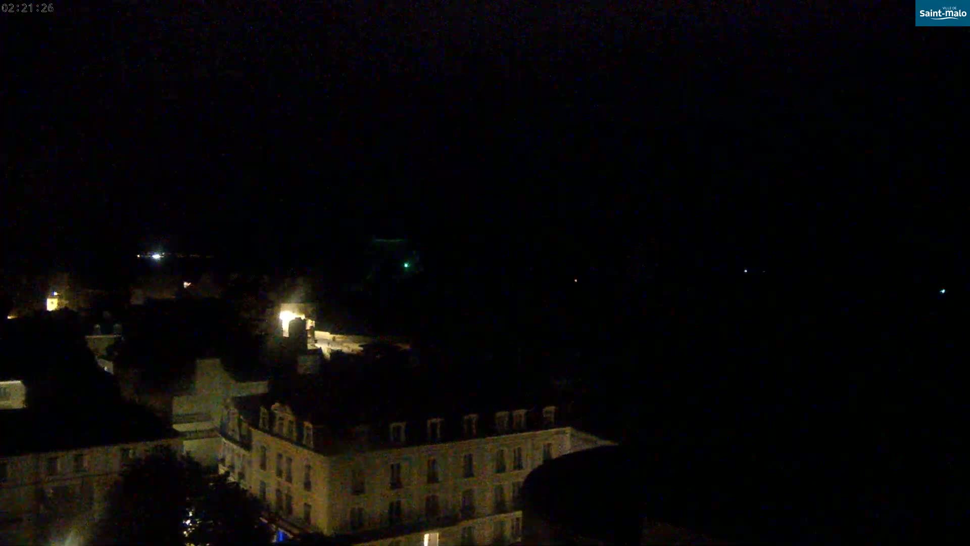 Saint-Malo City & Beach View Skyline Live Cam - Saint-Malo, Ille-et-Vilaine, Bretagne, France