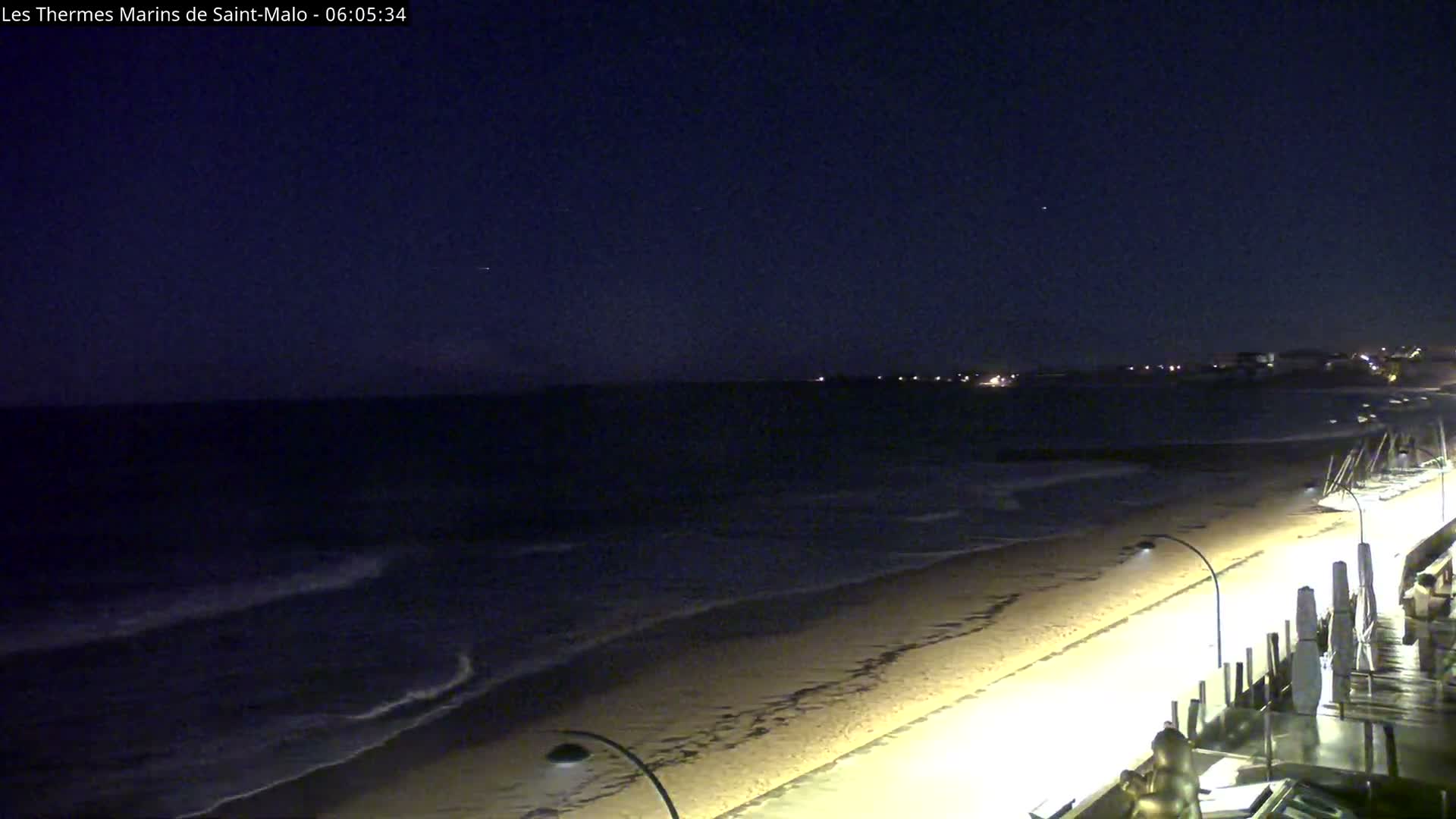 Saint-Malo City & Beach View Skyline Live Cam - Saint-Malo, Ille-et-Vilaine, Bretagne, France