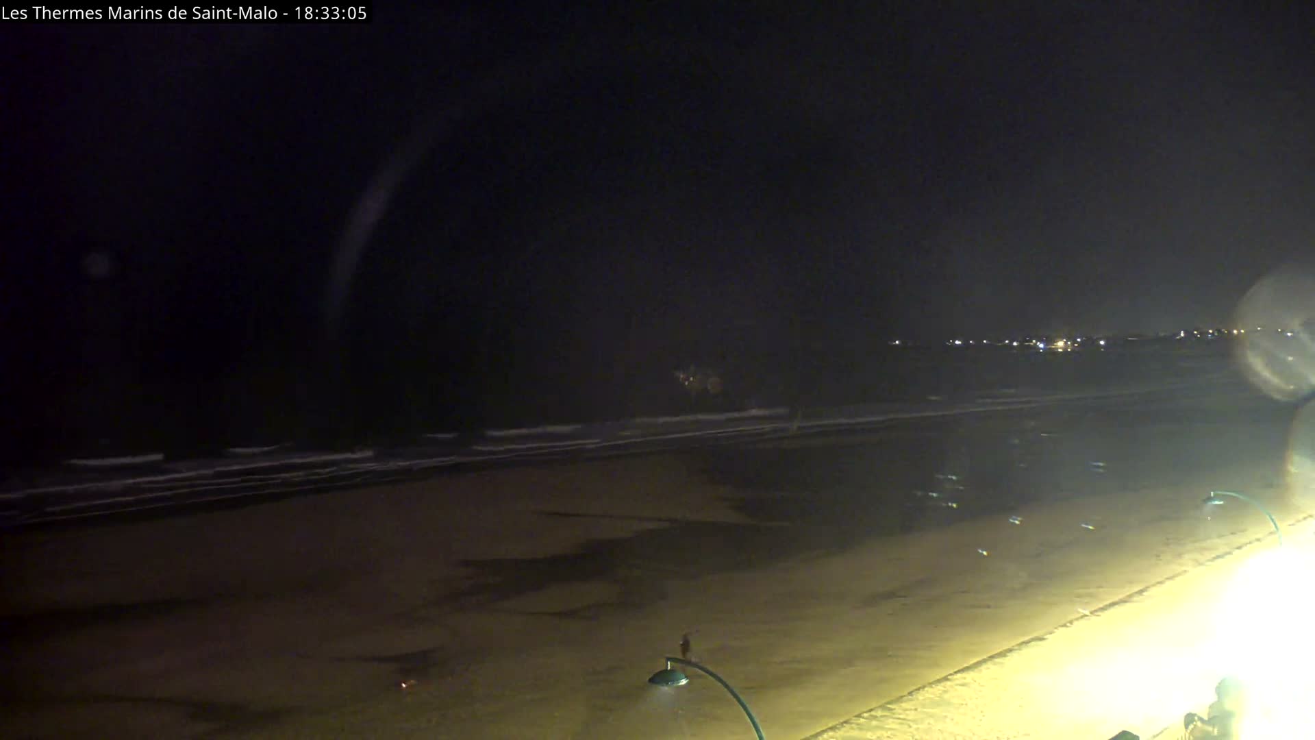 Saint-Malo City & Beach View Skyline Live Cam - Saint-Malo, Ille-et-Vilaine, Bretagne, France